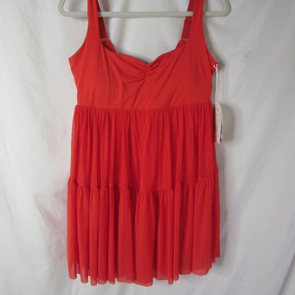 Blogilates Sweetheart Babydoll Dress Red Skirt Size Large NWT - Picture 13 of 13